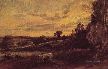  Constable Art Painting - Landscape Evening Romantic John Constable